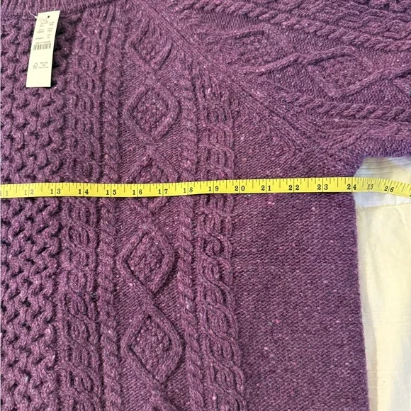 J. Crew Violet Cable Knit Sweater - Picture 7 of 9